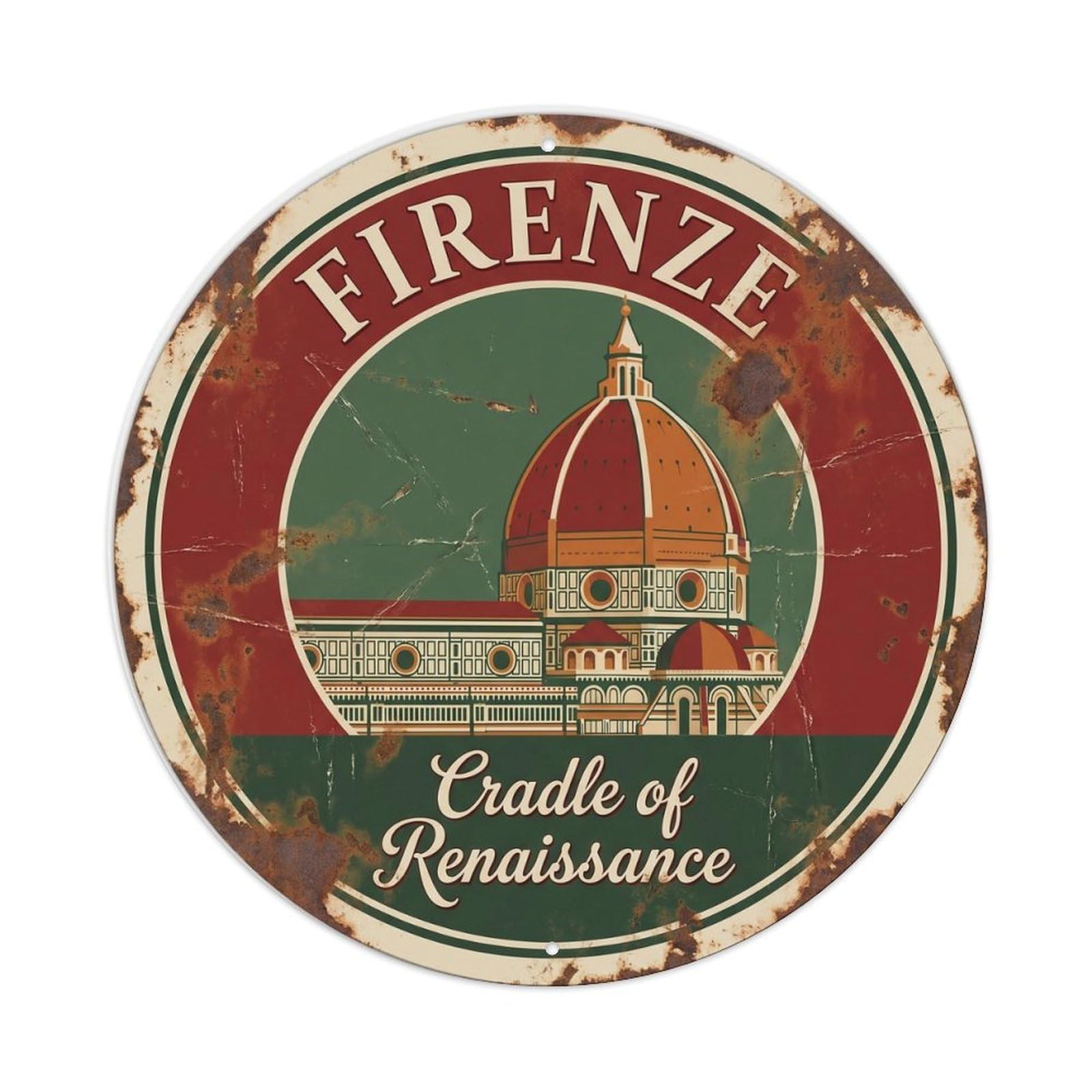Fqnyr Style Vintage Travel Florence Cathedral Heritage 1 Metal Tin Sign
