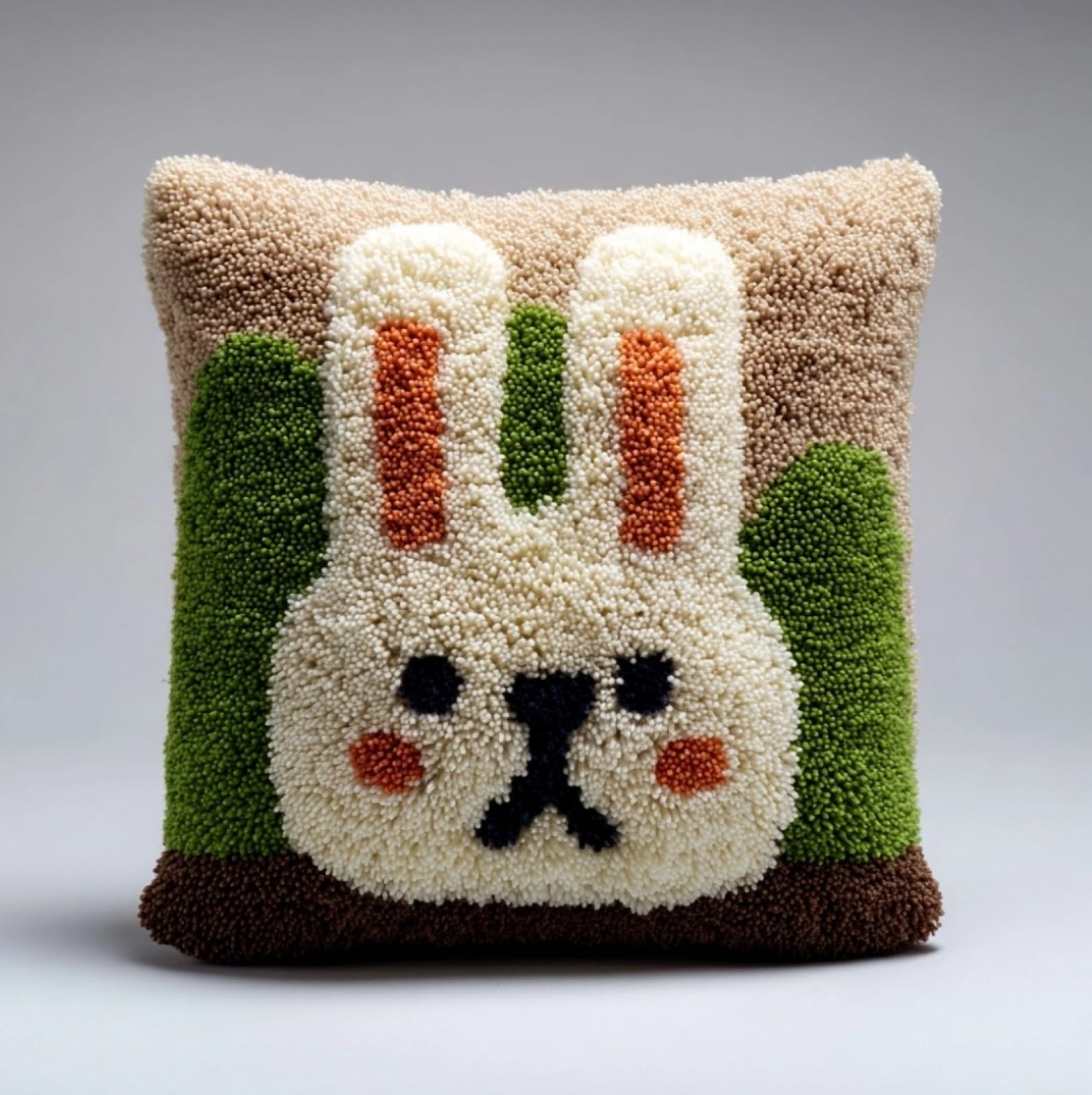 Wallustrioaw Cute Bunny Latch Hook Pillow Kit For Adults,