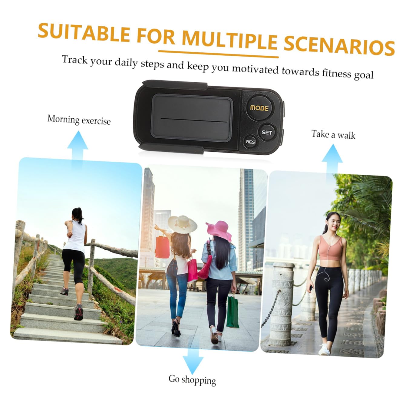 Toyvian Podomètre De Sport Compteur De De Fitness Podomètre pour La Marche La Course Podomètre Électronique Podomètre De Mesure Podomètre De Marche Clip Composant Électronique