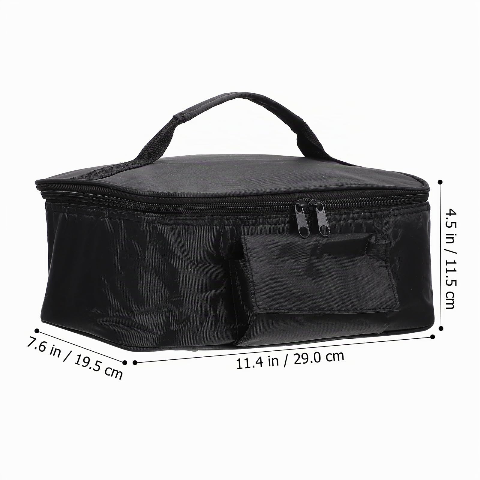 Operitacx 12v Auto Isoliertasche Lunch Thermotasche aus Kupfer mit Kühlfunktion und Frischhaltefunktion für Picknick und Snacks Schwarz