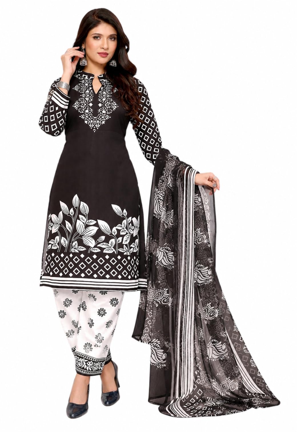 yashika Women's Unstitched Crepe Dress Materials | Crepe Salwar Suit For Women | Suit Material For Women Unstitched-picture-2