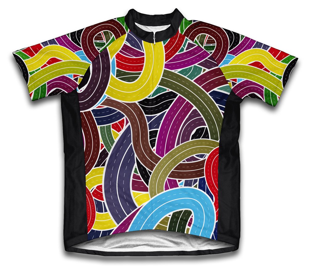 ScudoPro Life Path Short Sleeve Cycling Jersey for Youth - Size M Black