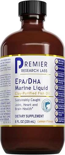 Premier Research Labs EPA/DHA Marine Liquid - Aceite de pescado líquido Omega 3, suplemento de aceite de pescado líquido Omega 3 para adultos, apoyo