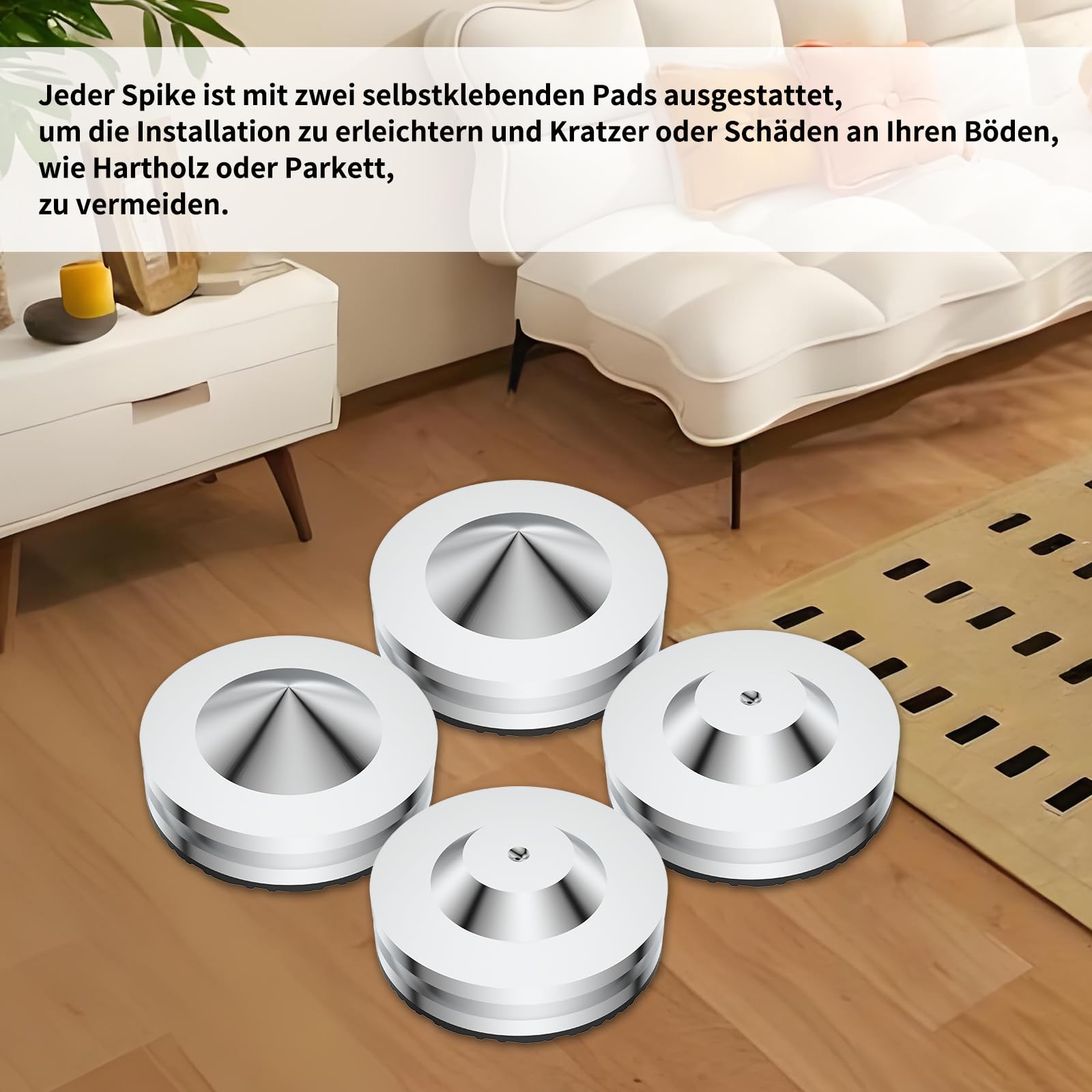 Tertullus 4 piedini per altoparlanti anti-vibrazione 27 mm × 11 mm