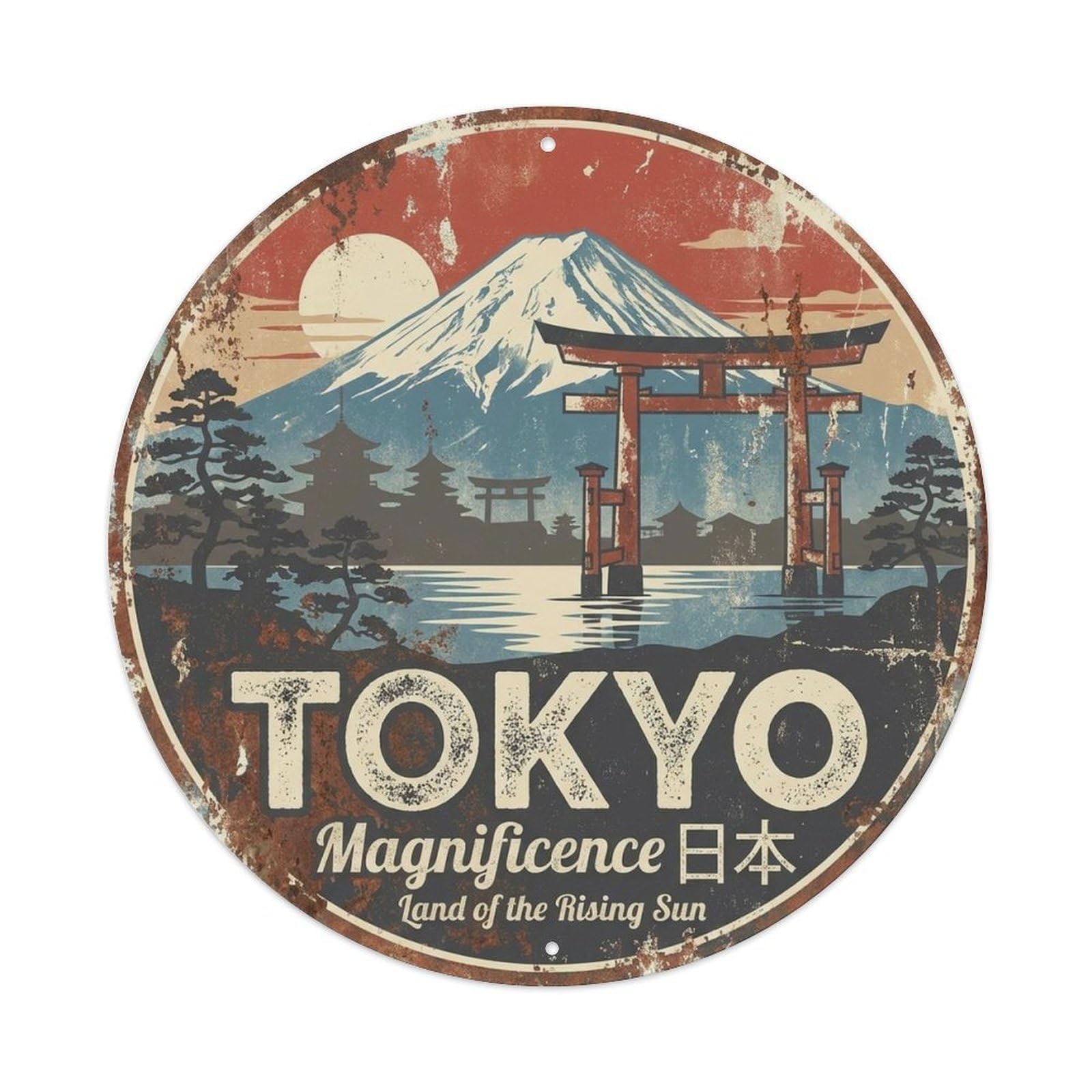 Tokyo Japan Urban Travel Traditional Festival Culture Metal Tin Sign
