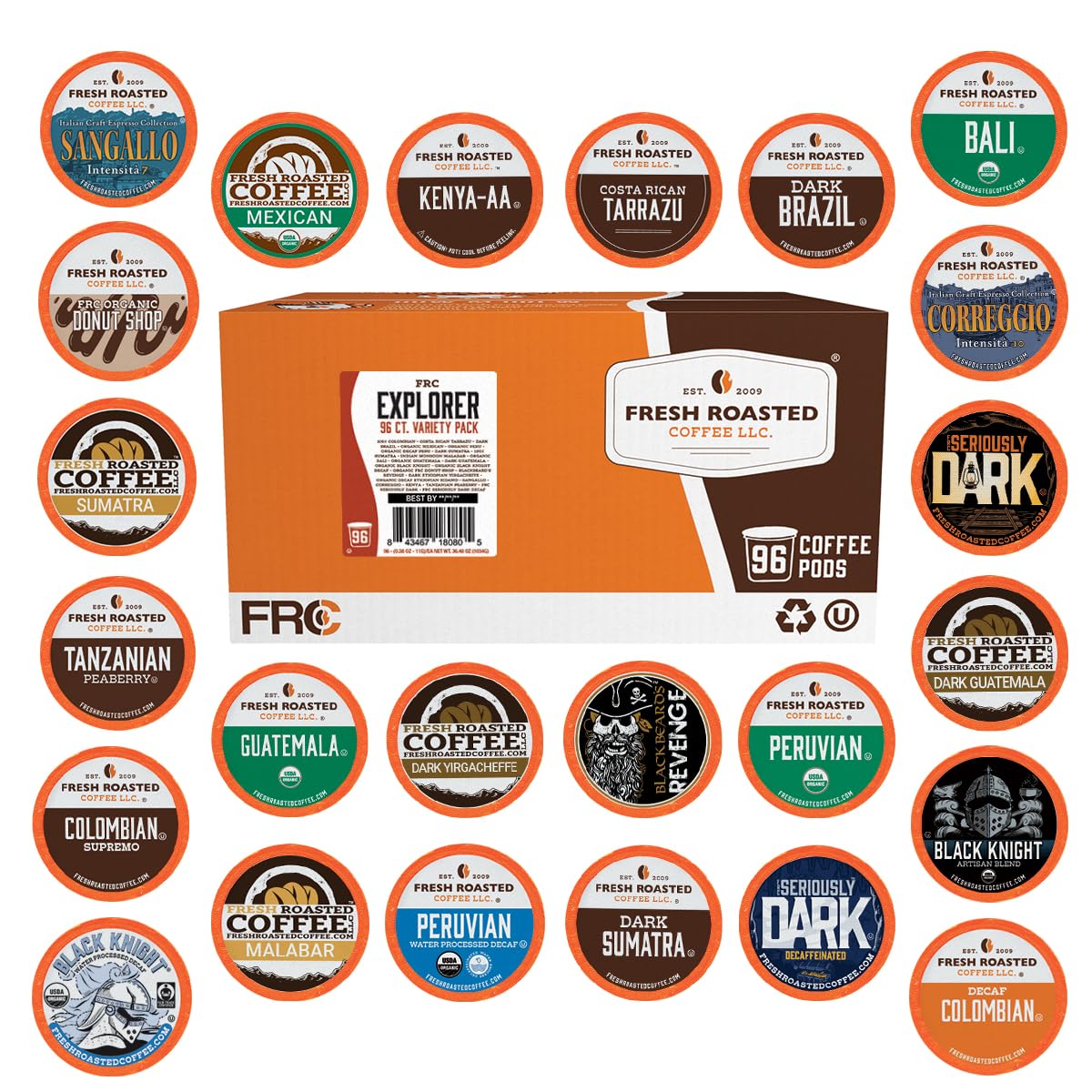 Amazon.com: Fresh Roasted Coffee, Explorer Variety Pack K-Cup Pods
