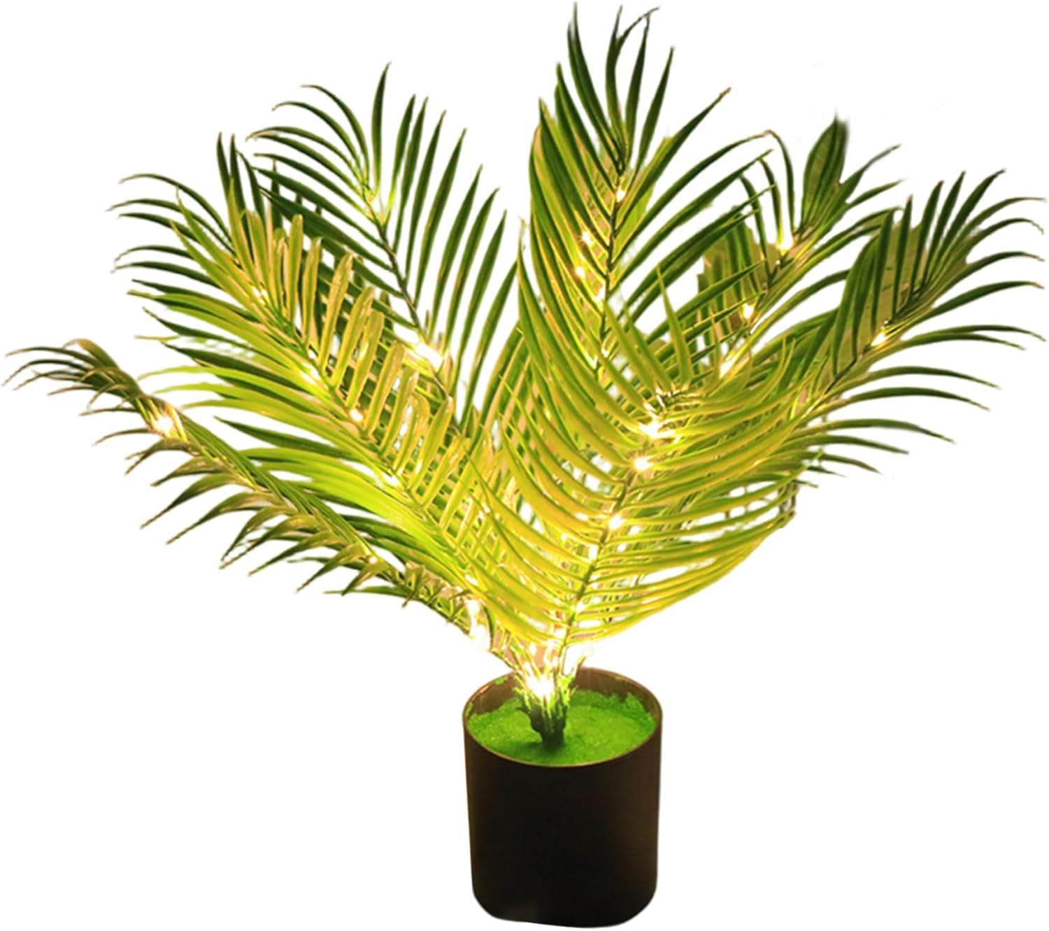 Palm Paradise Lamp, 18" LED Light Realistic Artificial Palm Tree Lamp, USB Powered Led Tree for Home Bedroom Decor Paradise