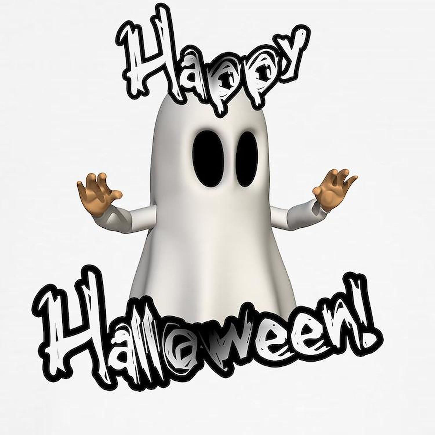 CafePress Ghostly Halloween Baseball Jersey Men's Cotton Baseball Jersey, 3/4 Raglan Sleeve Shirt