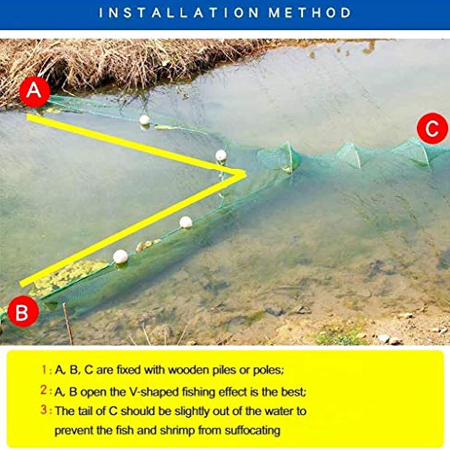 Lawaia Crawfish Trap Fish Trap Fishing Net Collapsible Crab Trap/Portable Minnow Trap Folded Cast Net with Float and Chain for Shrimp,Lobster