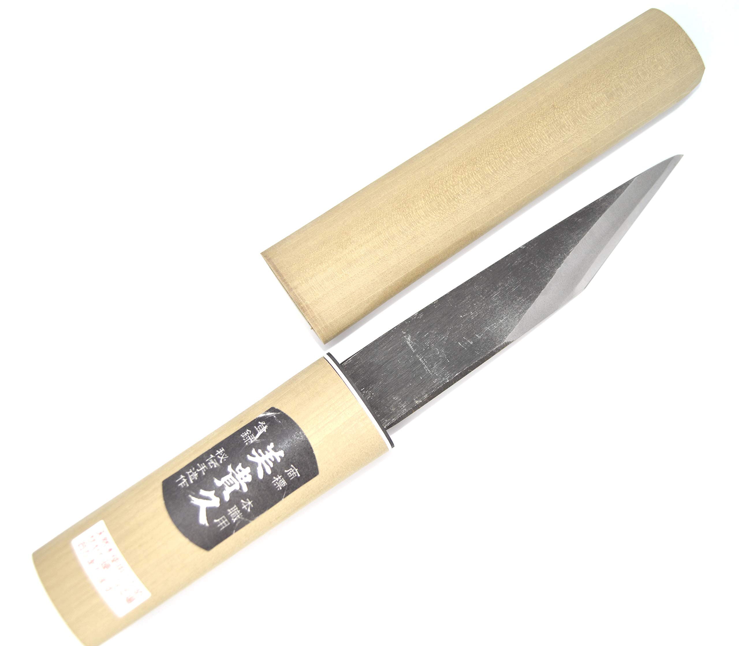 Cuchillo artesanal Kiridashi Katana hoja carbono Carpintería Ebanistería madera forjada a mano en Japón (135 mm) (2 colores de cuchillas)