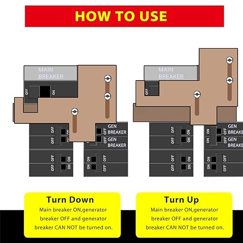 Vista 25 de Kit de enclavamiento para generador compatible con Square D para medidor de línea doméstica interruptor principal de 150 o 200 amperios, para uso