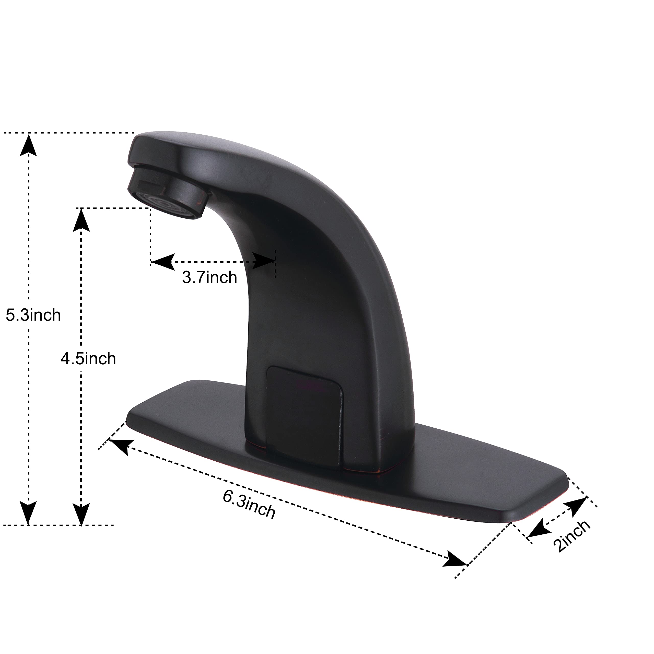 automático Sensor Touchless con orificio para grifo de baño Deck Plate