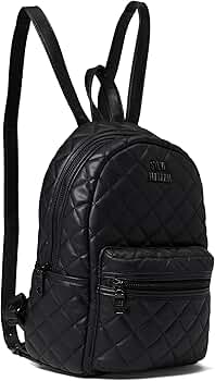 STEVE MADDEN キルティングトートバッグ ブラック STEVE MADDEN トートバッグ サイドポケット付きキルティング