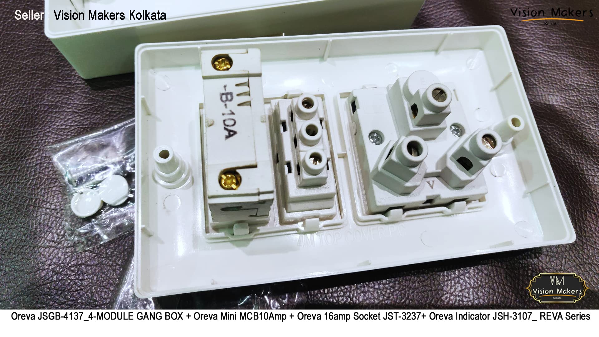 OREVA SURFACE GANG BOX COMBO KIT | 4 MODULE GANG BOX