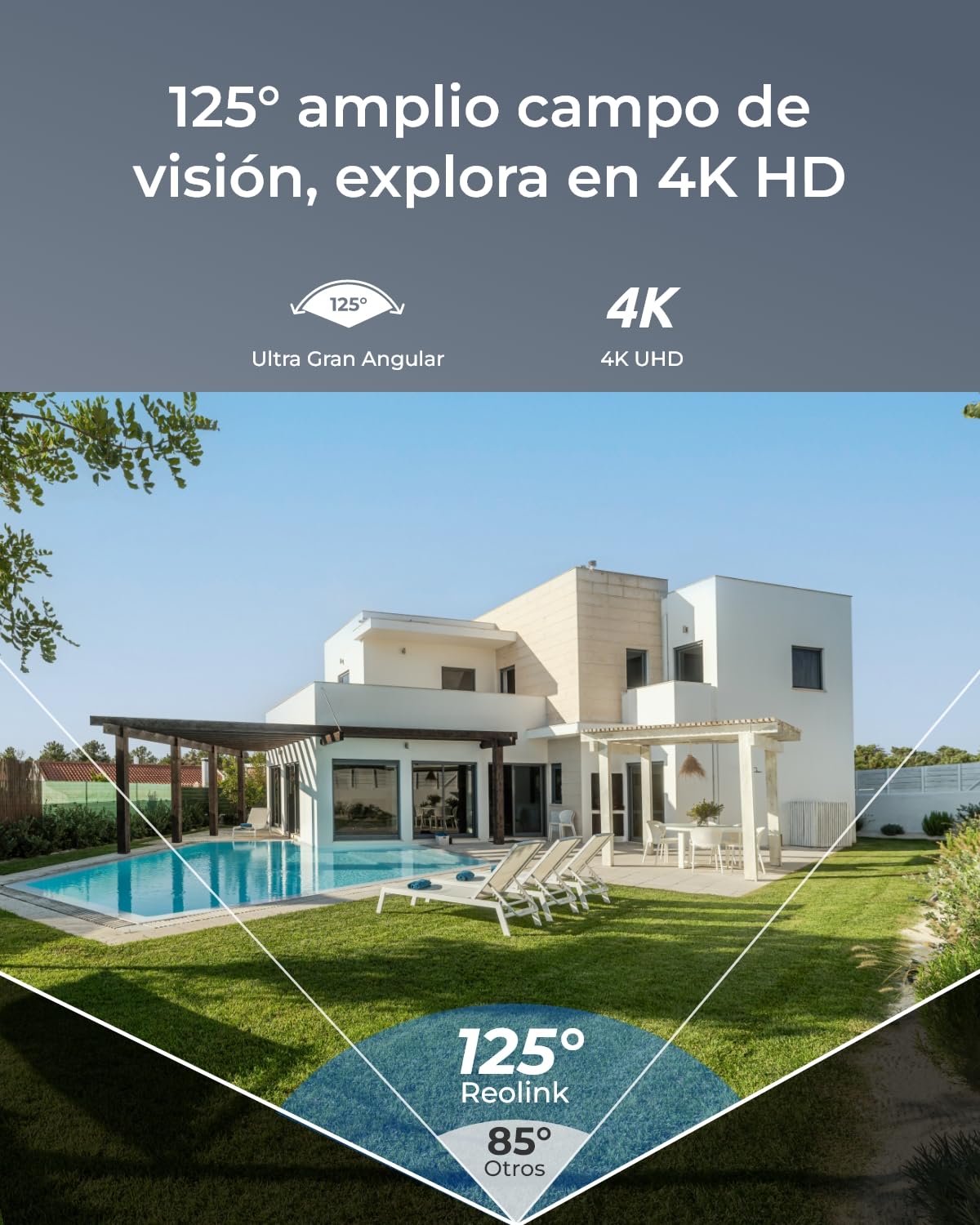 Reolink 4K Wi-Fi 6 Kit Cámara de Vigilancia, con 4 Cámara de Seguridad, Detección Inteligente, Visión Nocturna a Color, NVR Wi-Fi 12 Canales HDD 2TB (RLK12-800WV4)