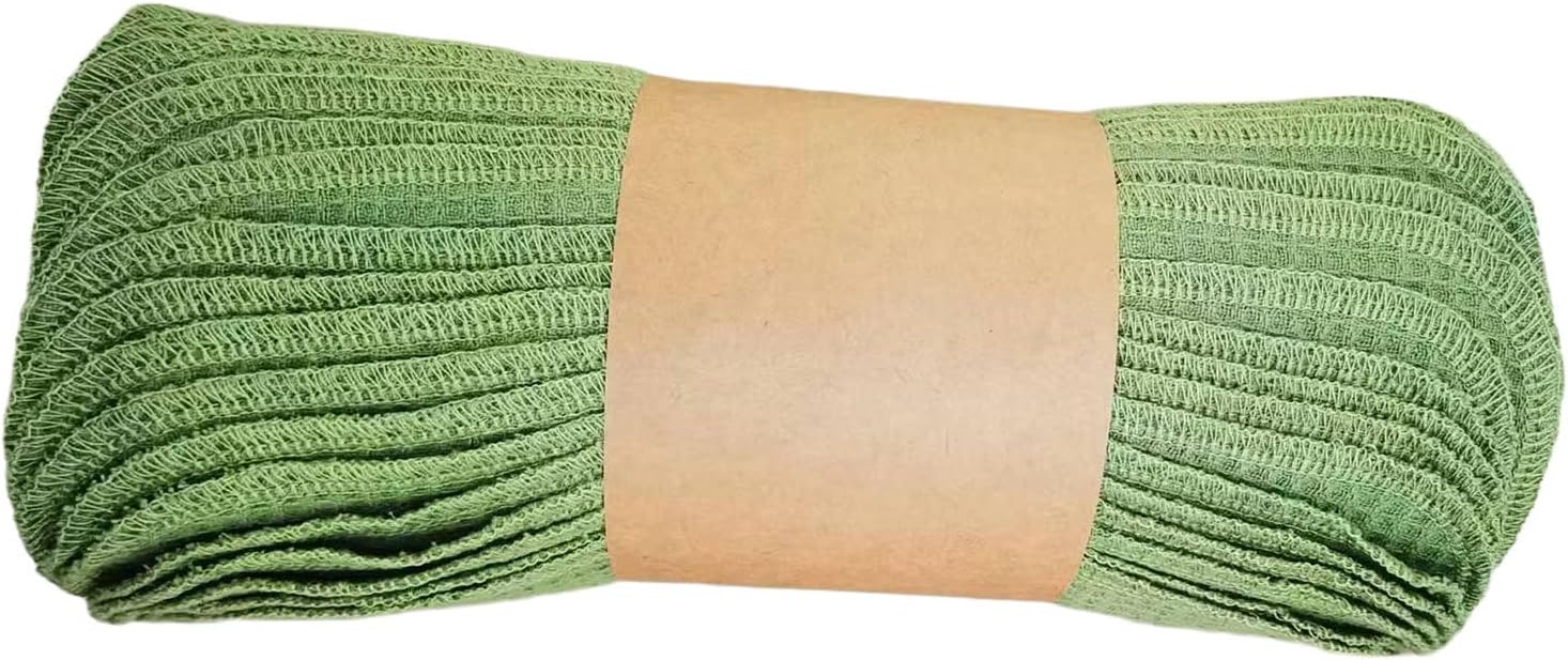 Paperless Towels Washable,Reusable Paper Towels,Cotton Cleaning Cloth,10"x12", for Cleaning & Drying (20, Green)