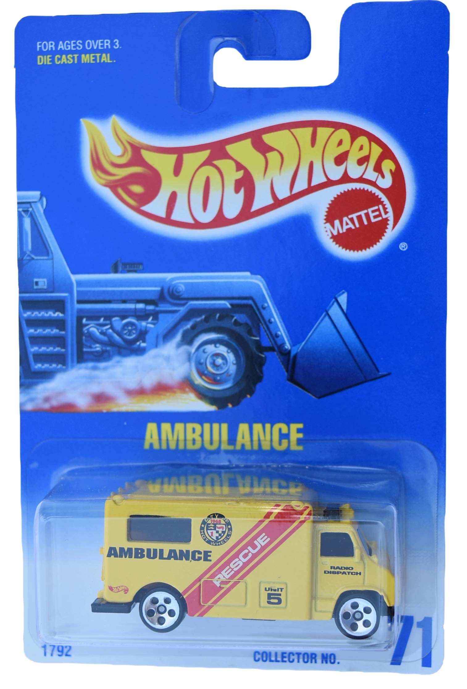 Hot Wheels Ambulance #71 5 dot Wheels, Yellow : Amazon.sg: Toys