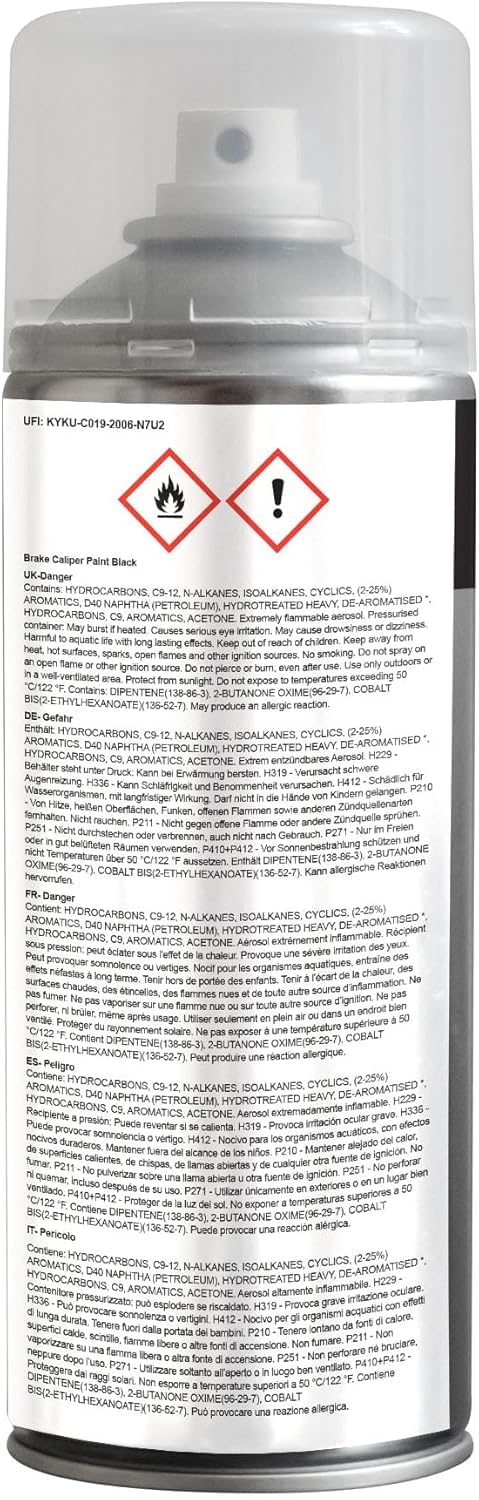 JENOLITE- Bremssattellack Schwarz. Bremssattelfarbe. Hitzefester Thermolack für Bremsklötze am Auto bis 300°C. Inhalt: 400ml