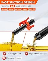 Vista 2 de Bomba de transferencia de combustible portátil de 3.0 GPM - Bomba de combustible manual fácil de usar, bomba de sifón con batería para gasolina