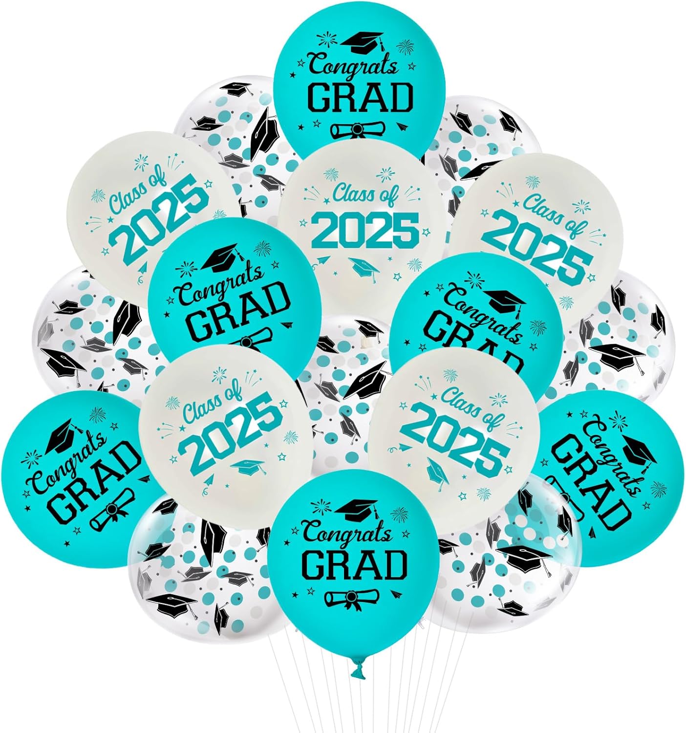 Amazon.com: JOYMEMO 36 Pieces 12 Inches Graduation Party Latex Balloons ...