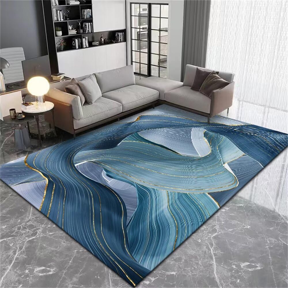 Tapis salon poil court facile à nettoyer pour séjour avec enfants