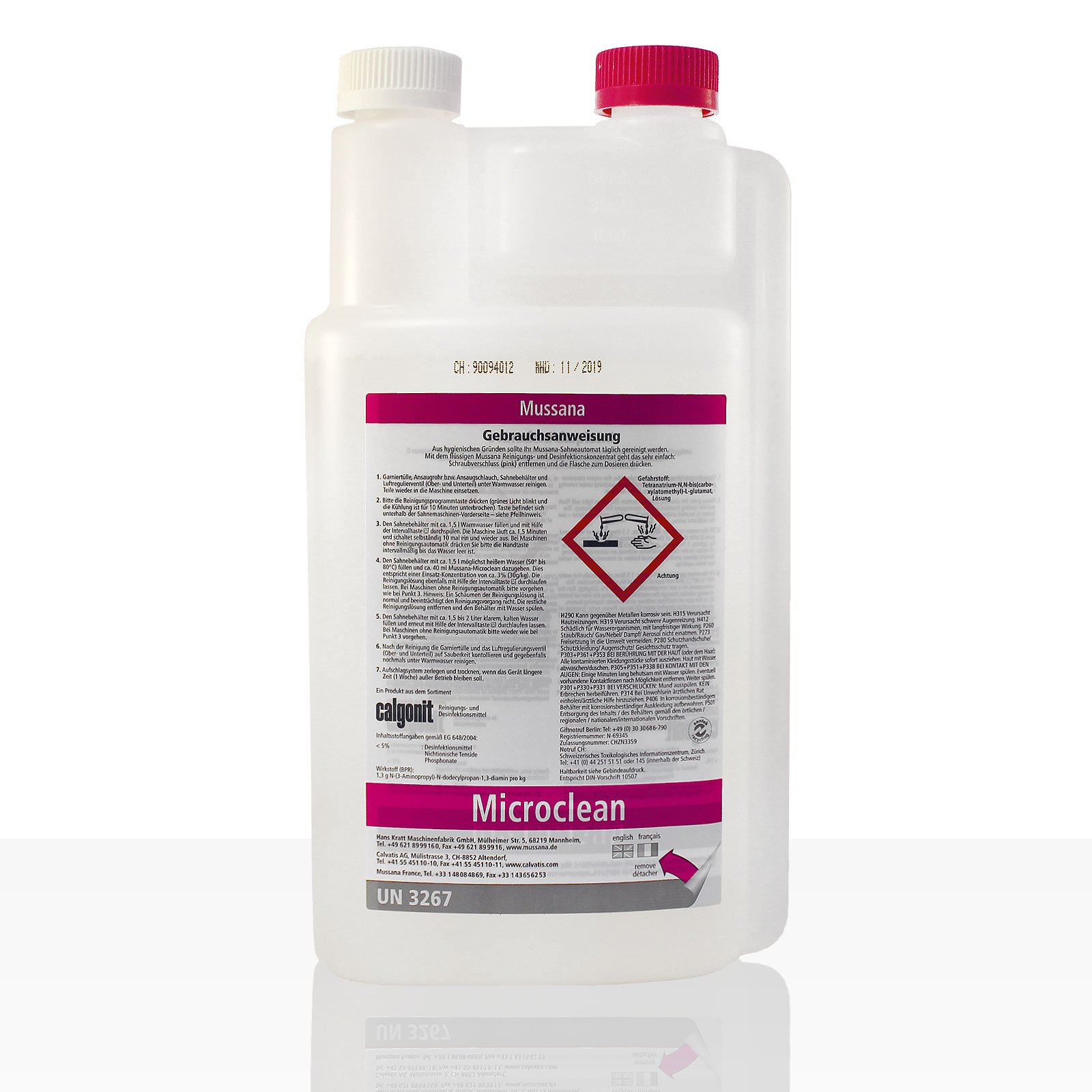 Microclean Desinfektionsreiniger für Sahneautomaten Karton 12 x 1l