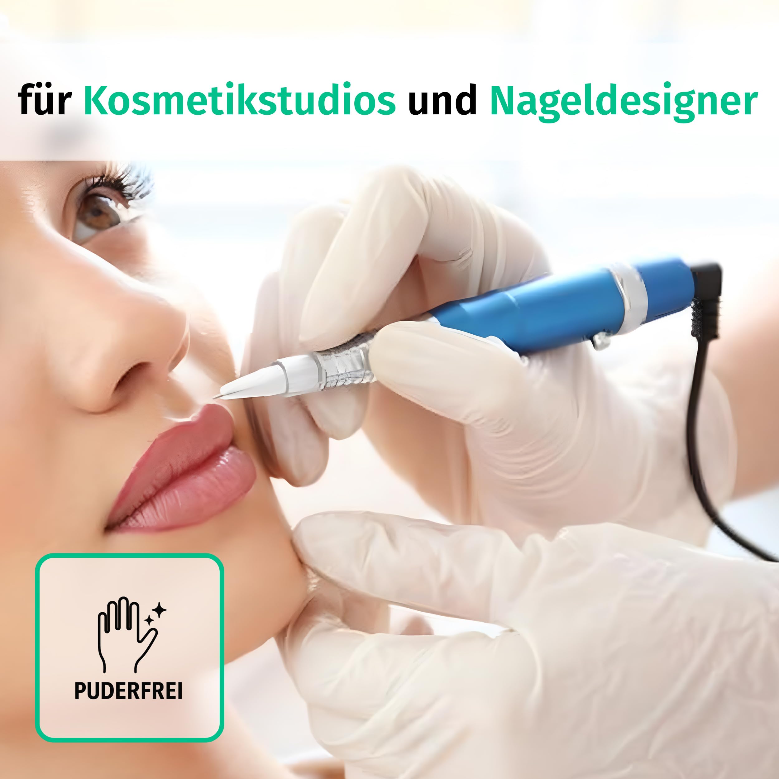 SF Nitrilhandschuhe L Weiß – 1000 (10x100) Stück Einweghandschuhe, Einmalhandschuhe, Medizinische handschuhe, Puderfrei, Latexfrei, Handschuhe einweg zum Kochen, Putzen, für Medizin, Haushalt