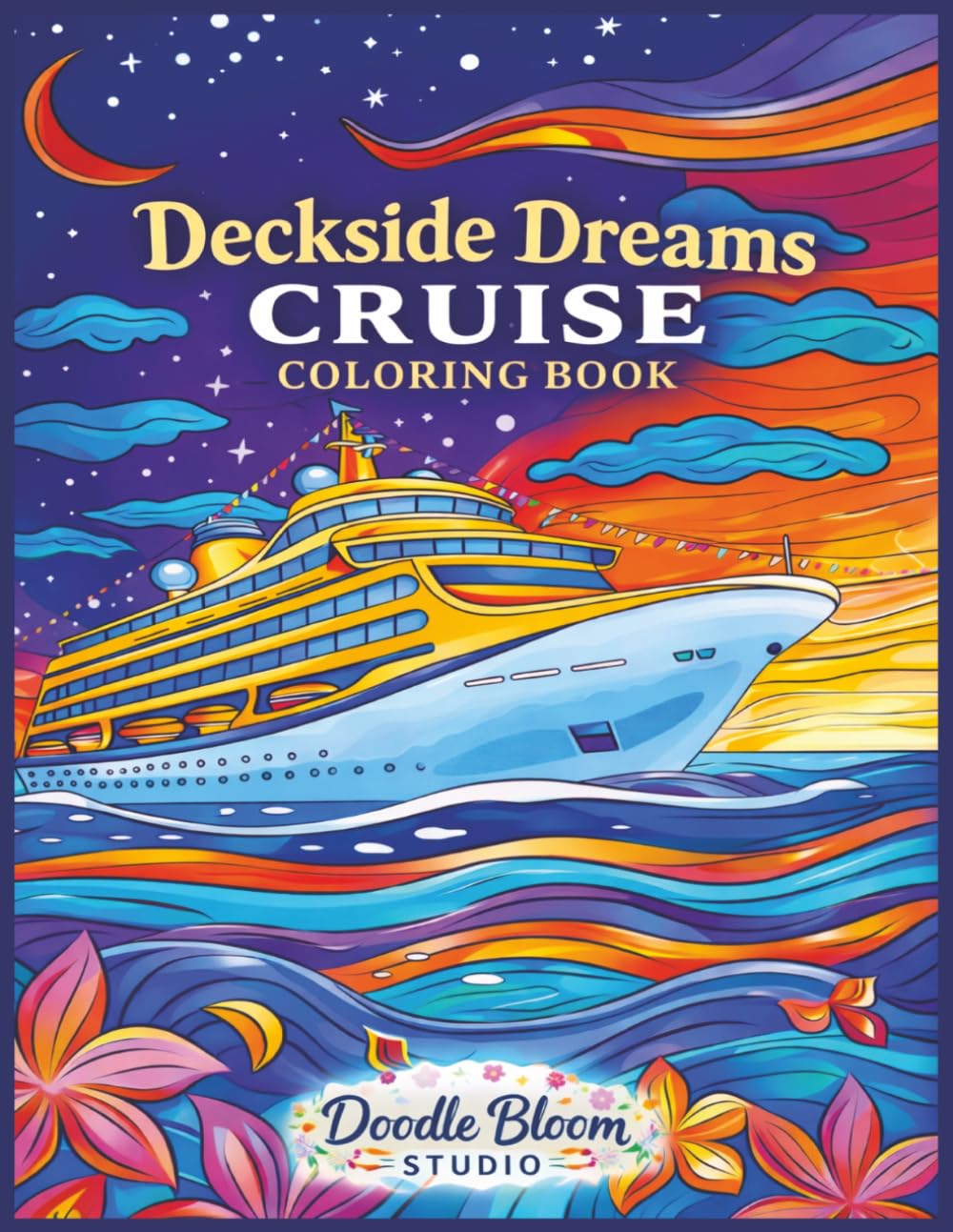 Deckside Dreams Cruise Coloring Book: A Relaxing Collection Of Beautiful Cruise Ships To Color (Doodle Bloom Studio)