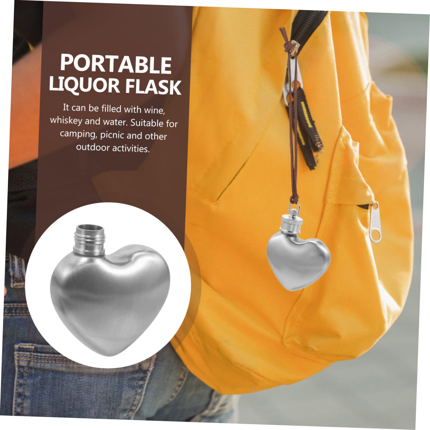 ABOOFAN 5 Pièces Flacon D'alcool Pratique Flacons De Whisky De Poche Petit Flacon Portable Verres à Martini Flacon De Poche Flacon Pour Le Vin Pot à Vin Portable Silver Acier Inoxydable