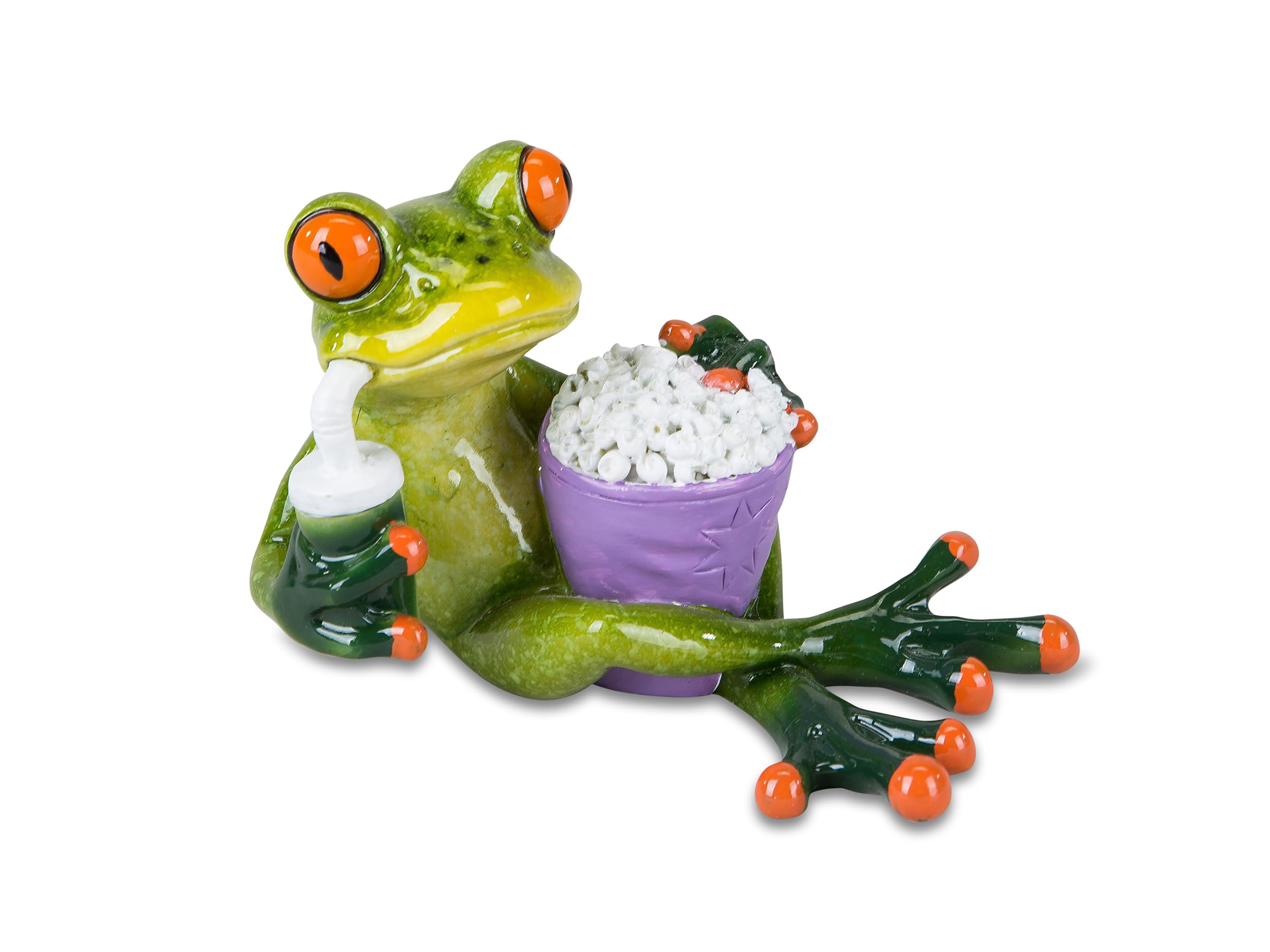 formano Collectible Frog with Popcorn Figurine Approx. 11 cm Tall