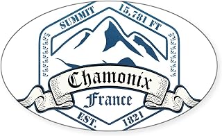 CafePress Chamonix Ski Resort France Sticker Oval Car Bumper Sticker