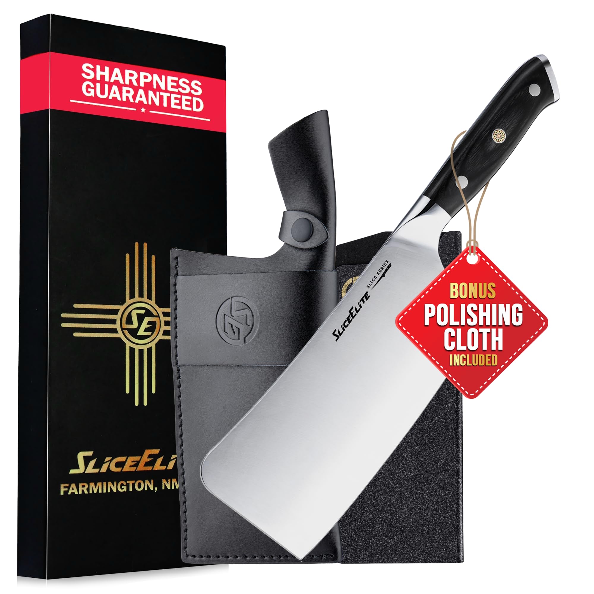 Serbian Chef Knife Vegetable Chopper Meat Cutting Kitchen Knife Food Prep — Amazon image 15
