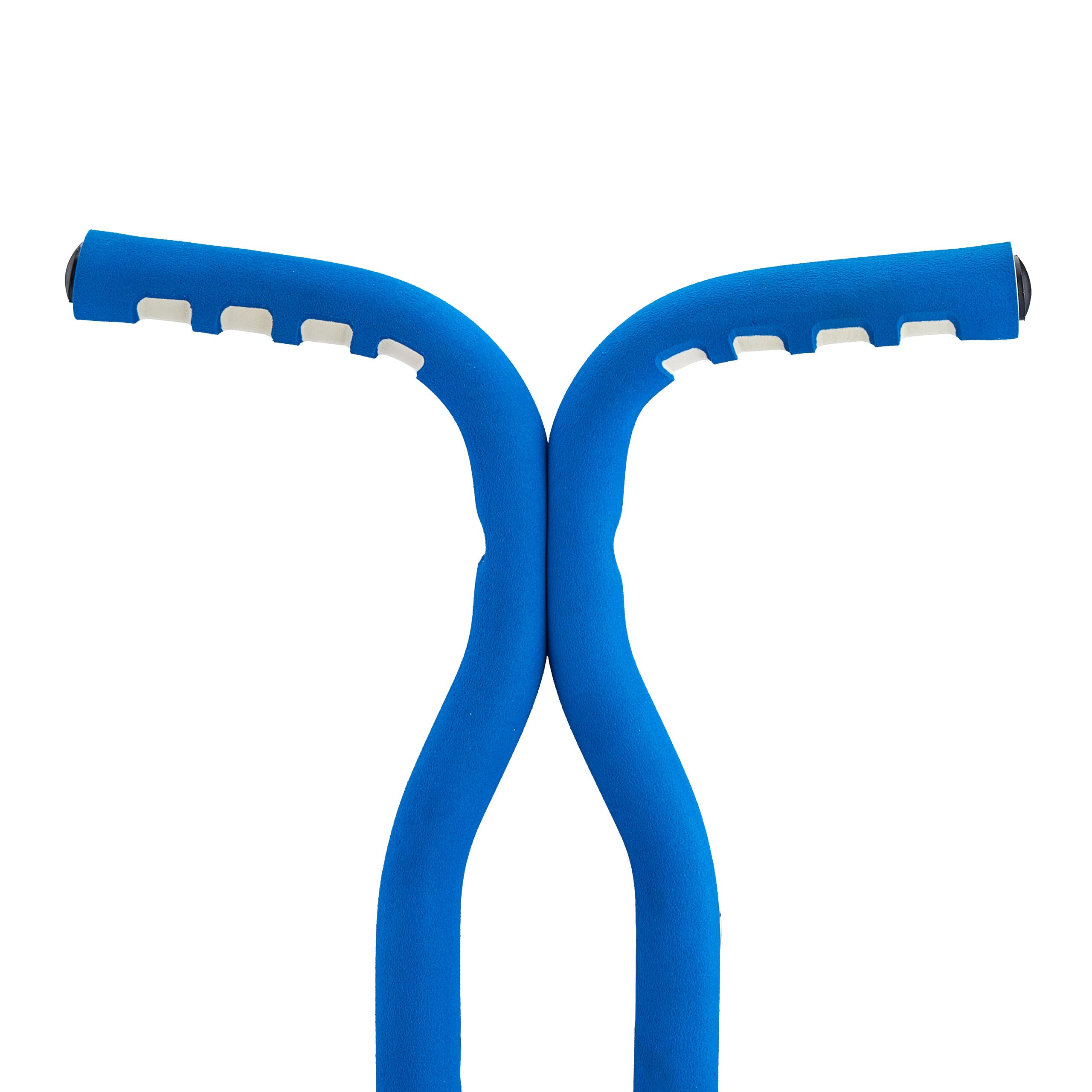 Relaxdays Salterello per Bambini, Pogo Stick, Bastone Salta-Salta, regge 60 kg, Impugnatura Imbottita, Acciaio Inox, Blu