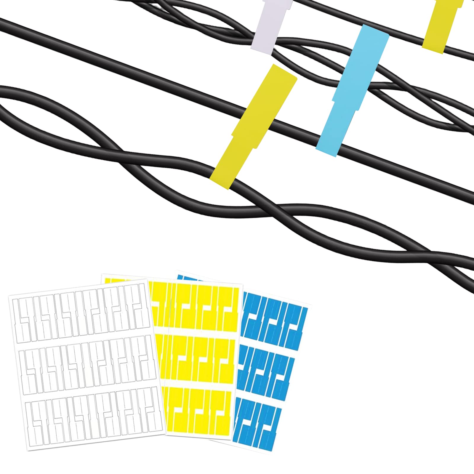 Buy 90 Pcs Cable Labels, 3 Colours SelfAdhesive Cable Markers Cable