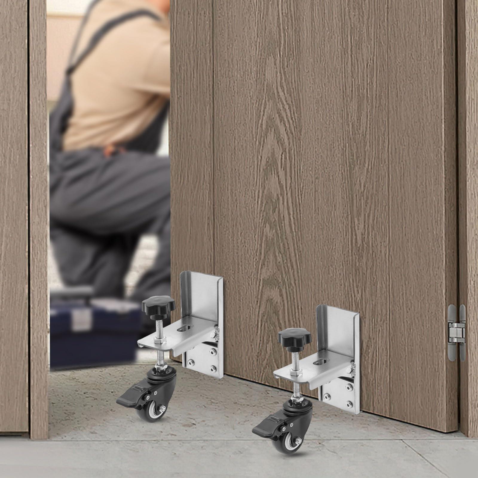 2 Pcs Door Installation Tool Kit Heavy Panel Transportation and Installation Helper Jig Installation Tool for Doors 1.375 to 2.25Inches Thick and 300 Lbs