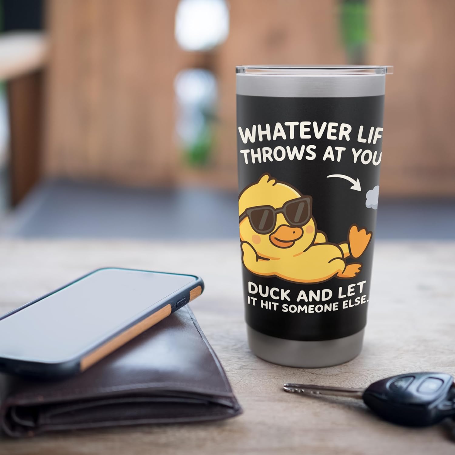 Cute Funny Duck Quote for Men and Women Stainless Steel Insulated Tumbler - Image 7