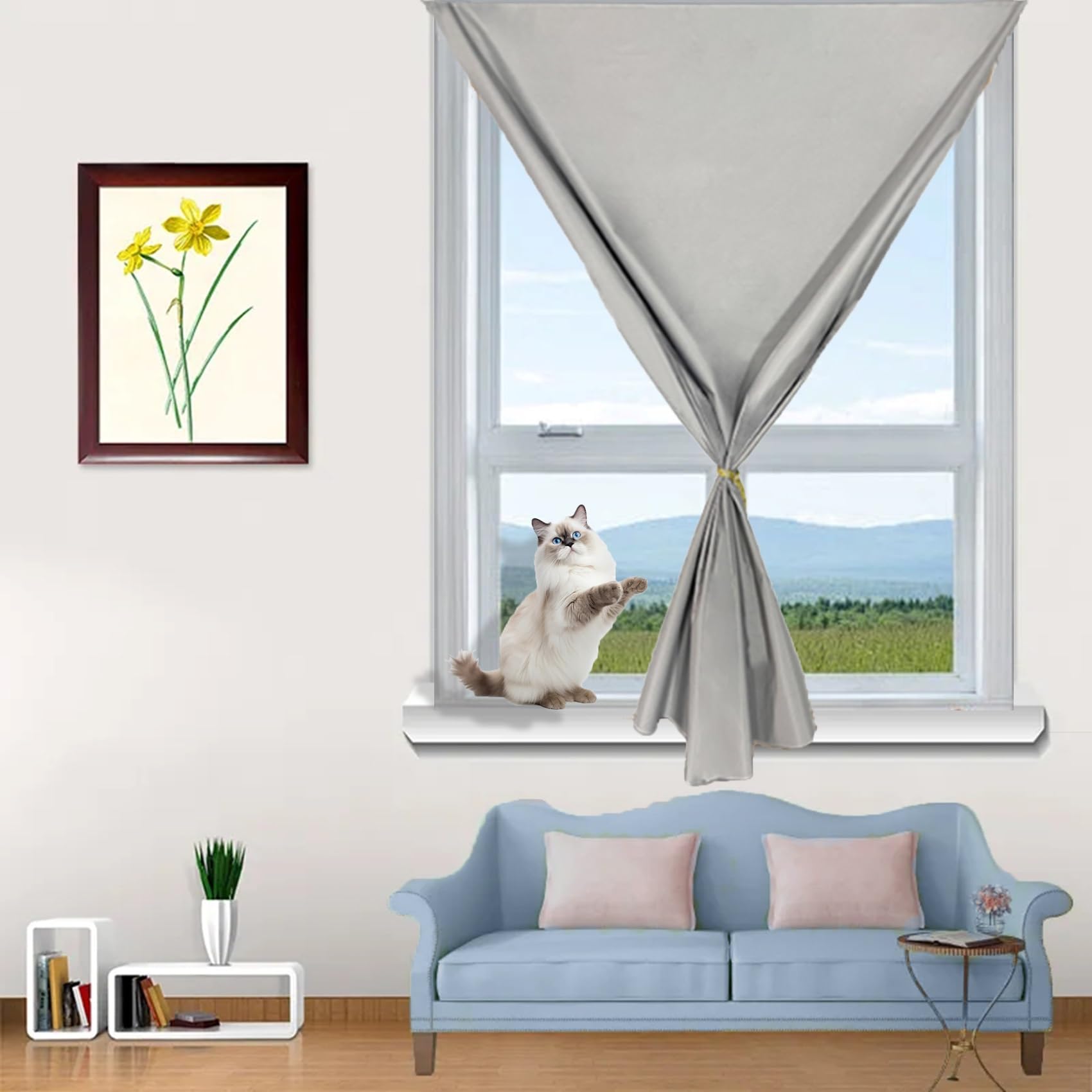 Blackout Roller Blinds 160 x 110 cm, UV Protection Sun Protection, Easy to Stick on No Drillchild Safe Blackout Curtains, Blind, Any Size, With black tape for Travel, Grey