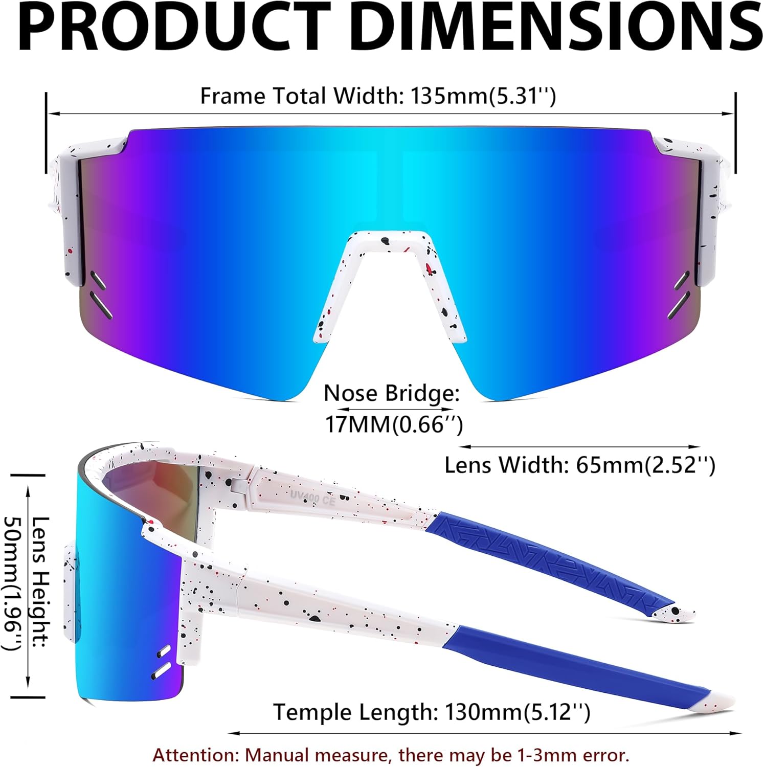 FEISEDY Kids Sunglasses Youth Baseball Sun Glasses, UV400 Sports Teens Cycling Shades for Boys Girls Age 8-16 B0048 - Image 7