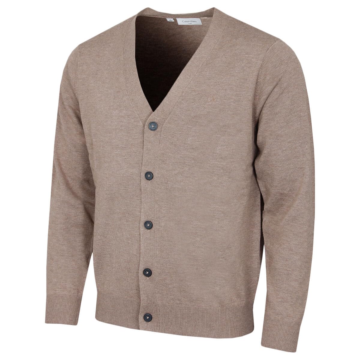 Calvin Klein Men's Oat Marl Blackthorn V-Neck Soft Cardigan - Xxxl