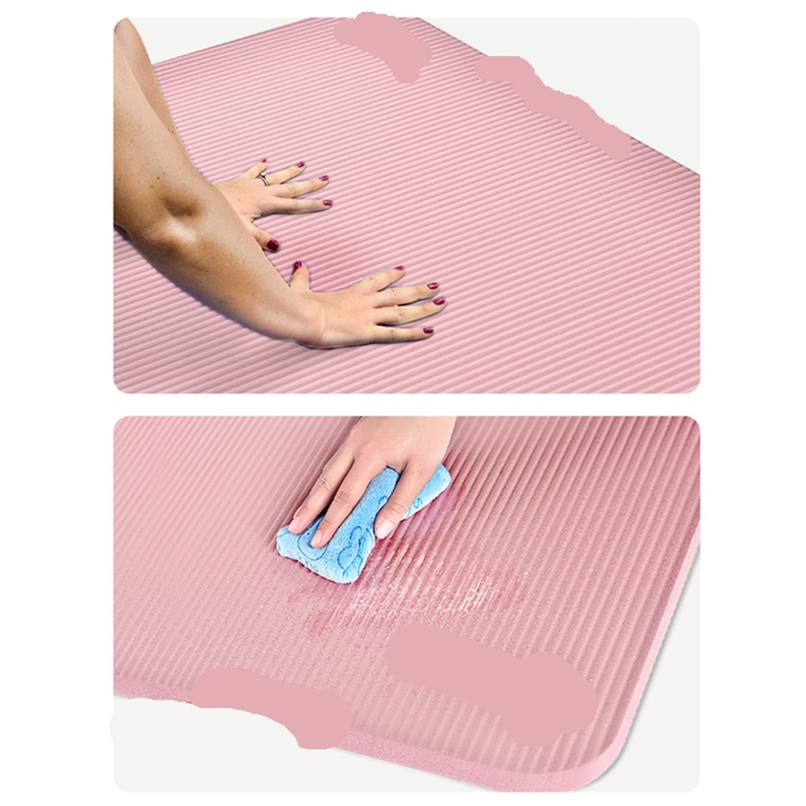 Esterilla de yoga de 1830 x 610 x 10 mm, extra gruesa, antideslizante, para fitness, pilates, gimnasia, esterilla de masaje, esterilla de ejercicio para principiantes, para pilates, estiramiento,