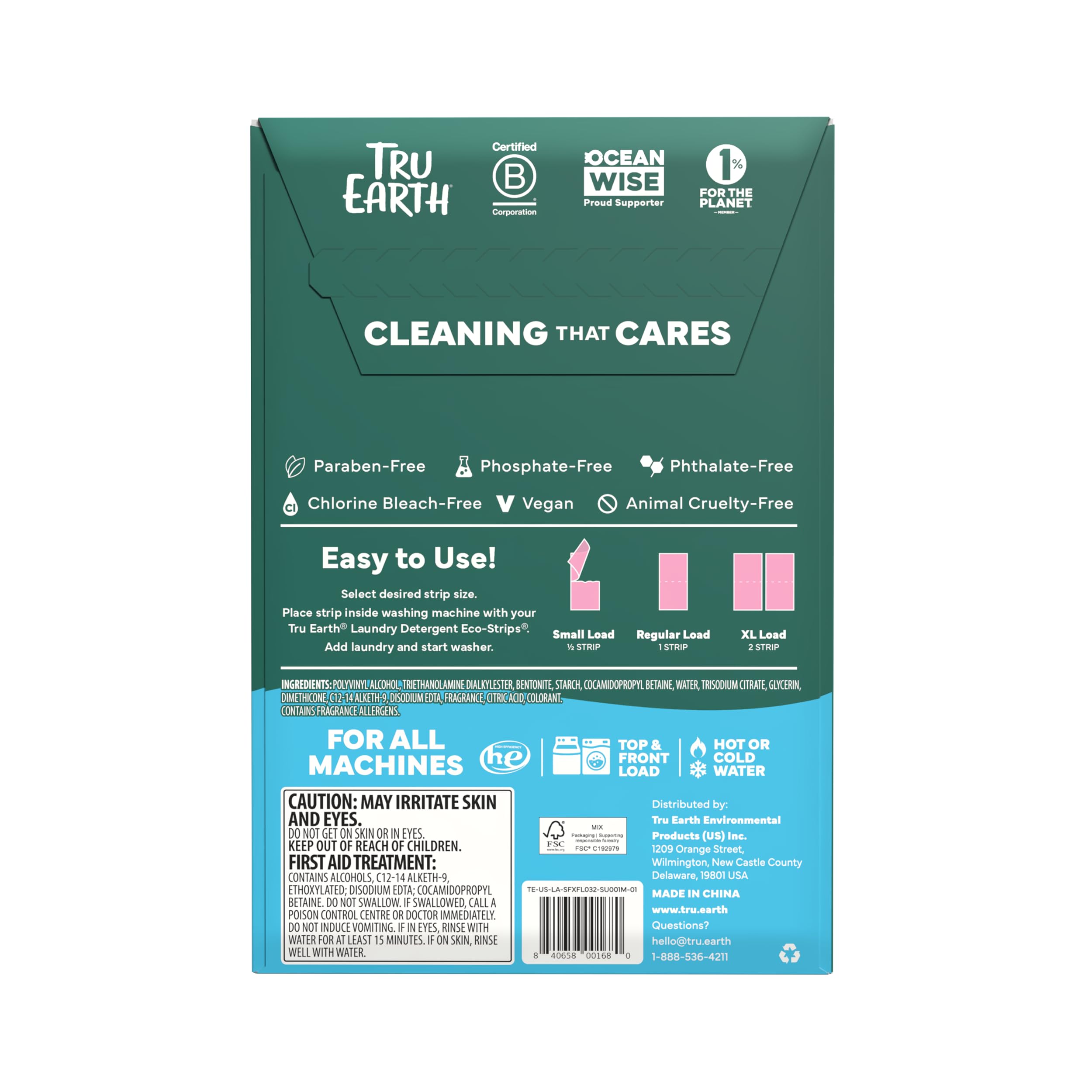 Tru Earth Tiras suavizantes de tela para lavadora, alternativa al líquido suavizante de telas y cápsulas, potenciador de aroma de lino fresco, hasta 128 cargas por 64 unidades