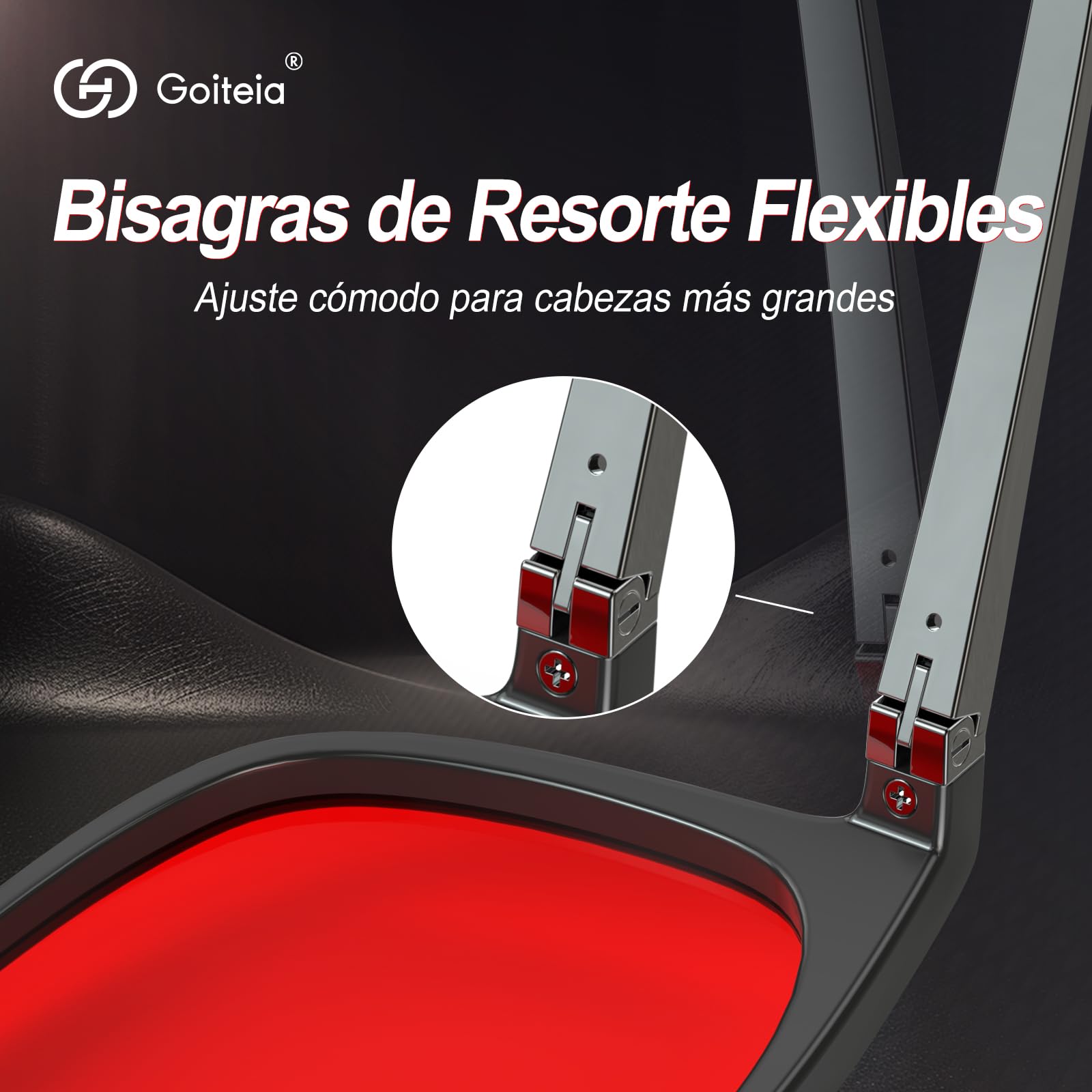 Goiteia Gafas Rojas Bloqueo Luz Azul-Bloqueo el 100% Azul y Verde para Mejorar el Sueño-Revestimientos AR Duales-Alivia Fatiga Ocular