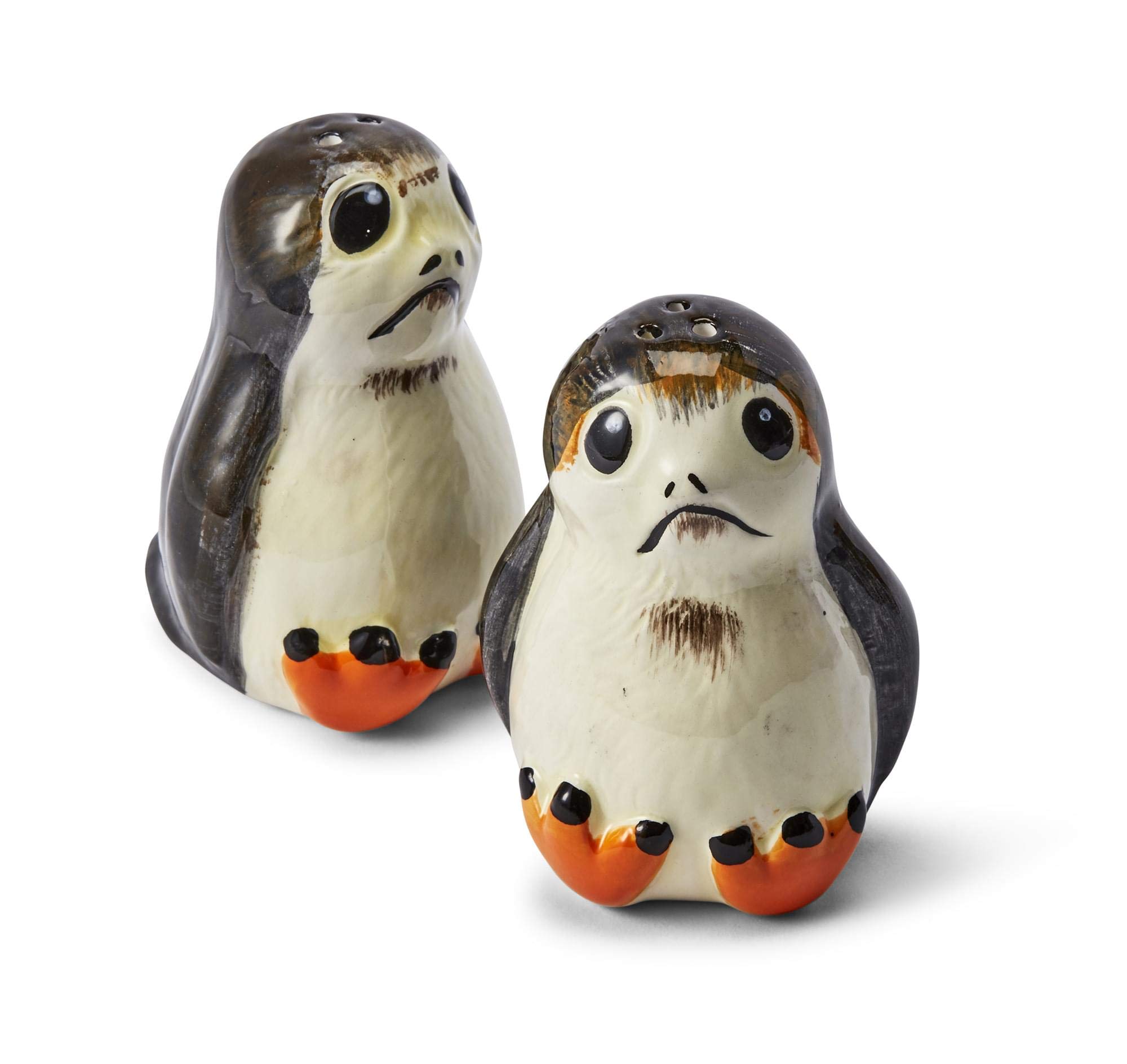 Star Wars Porgs Salt & Pepper Shaker Set | Official Star Wars Collectible Kitchenware | Ceramic Shakers Feature 2 Adorable Porgs