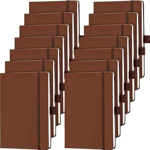 Laumoi Paquete de 14 cuadernos rayados de 5.5 x 8.2 pulgadas, cuaderno de tapa dura A5, bloc de notas con rayas universitarias con soporte para disponible en Yaxa Mexico