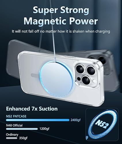 Miniatura 574 de Fntcase Funda para iPhone 15 Plus y 14 Plus de 6.7 pulgadas, magnética, a prueba de golpes de grado militar, antiamarilleo, delgada, protectora