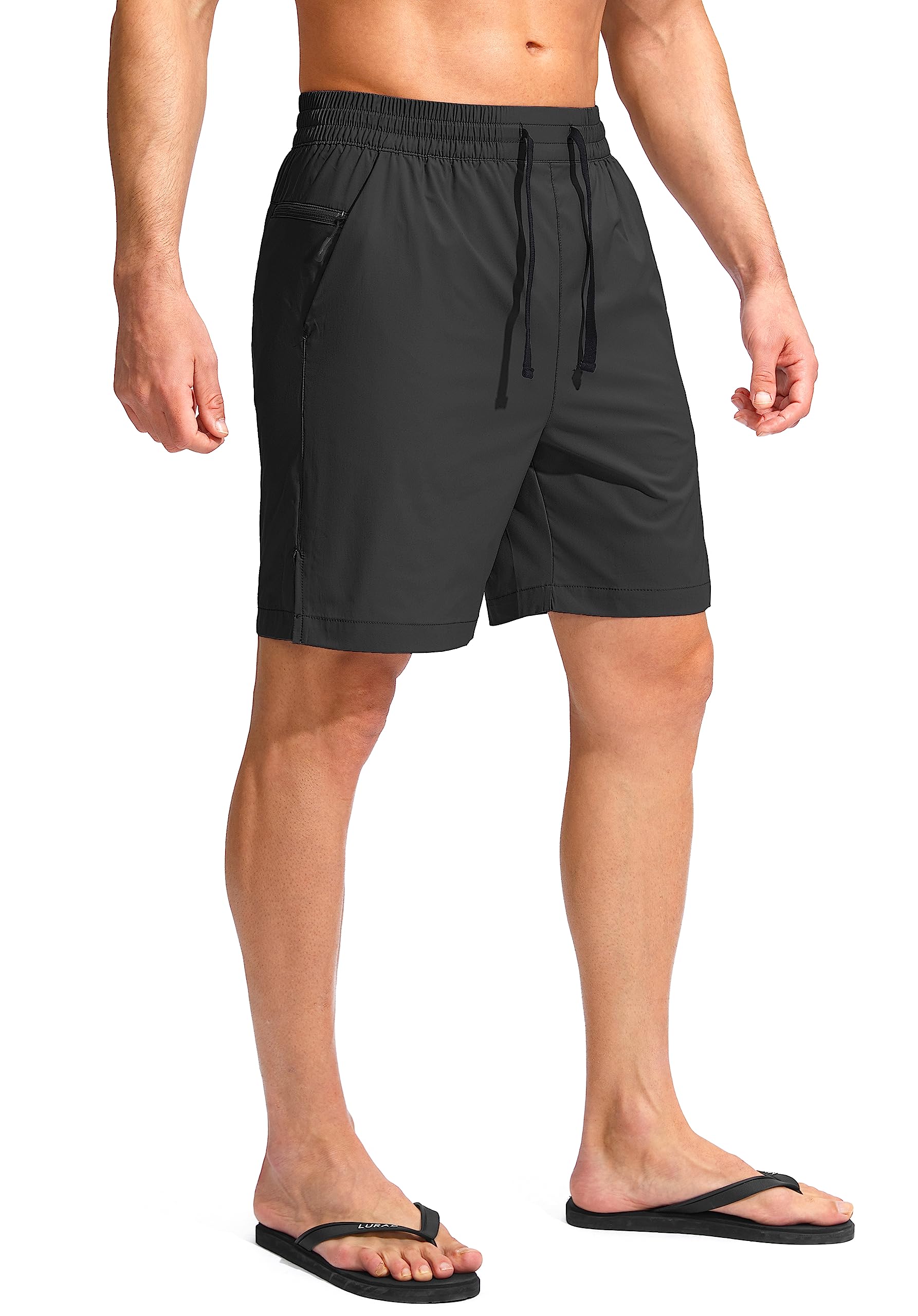 G GradualMen's Swim Trunks Quick Dry Bathing Suit Beach Board Shorts for Men with Zipper Pockets and Mesh Lining