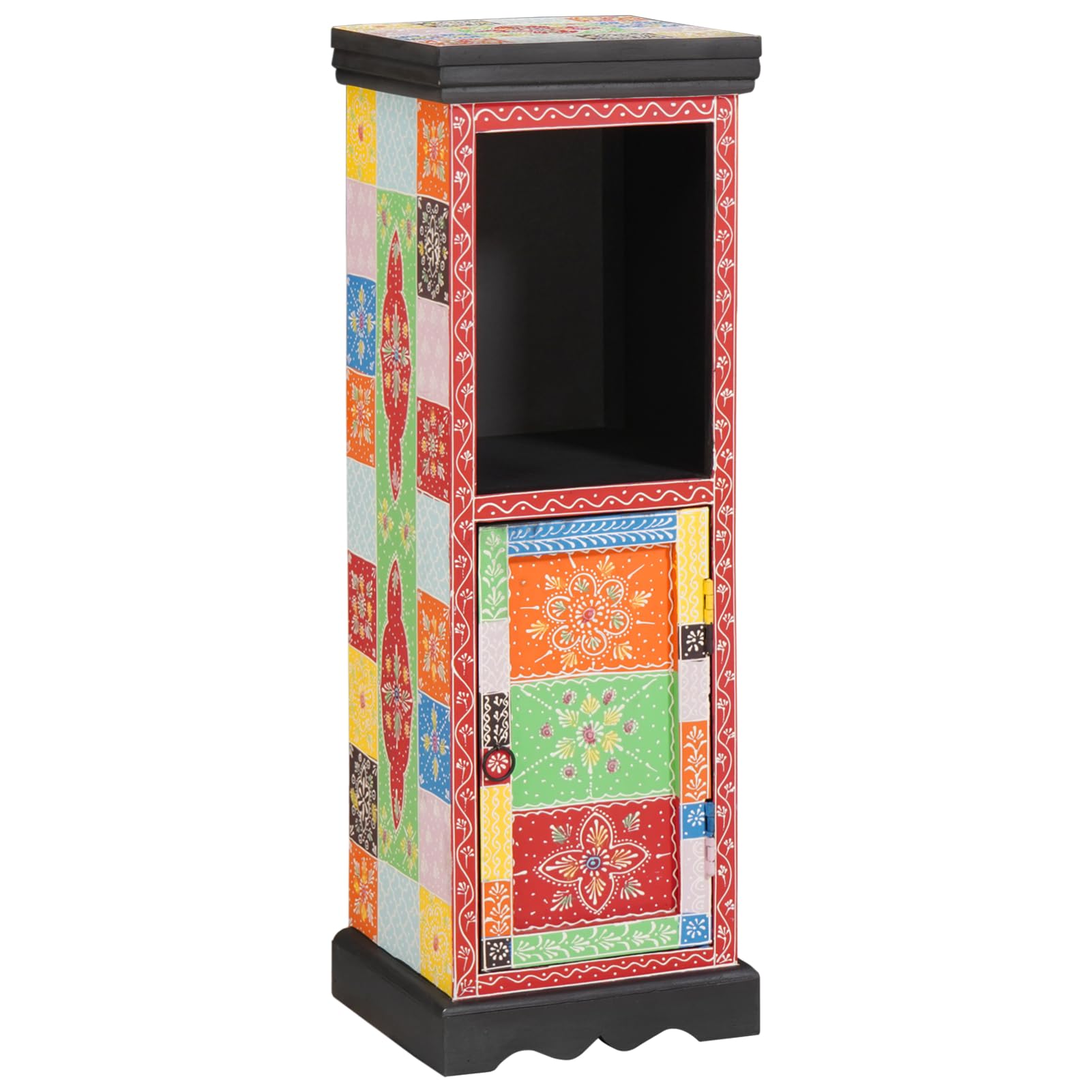Kommode mit Regal Mehrfarbig 30 x 30 x 90 cm Massivholz Mango Model4017585