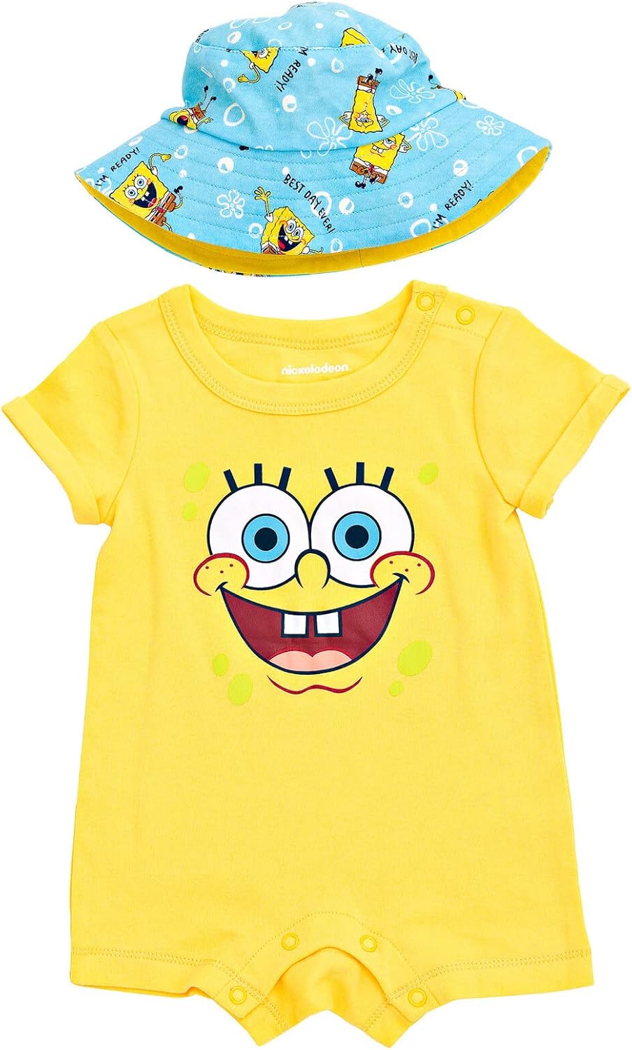 SPONGEBOB SQUAREPANTS Baby Romper and Hat Newborn to Infant