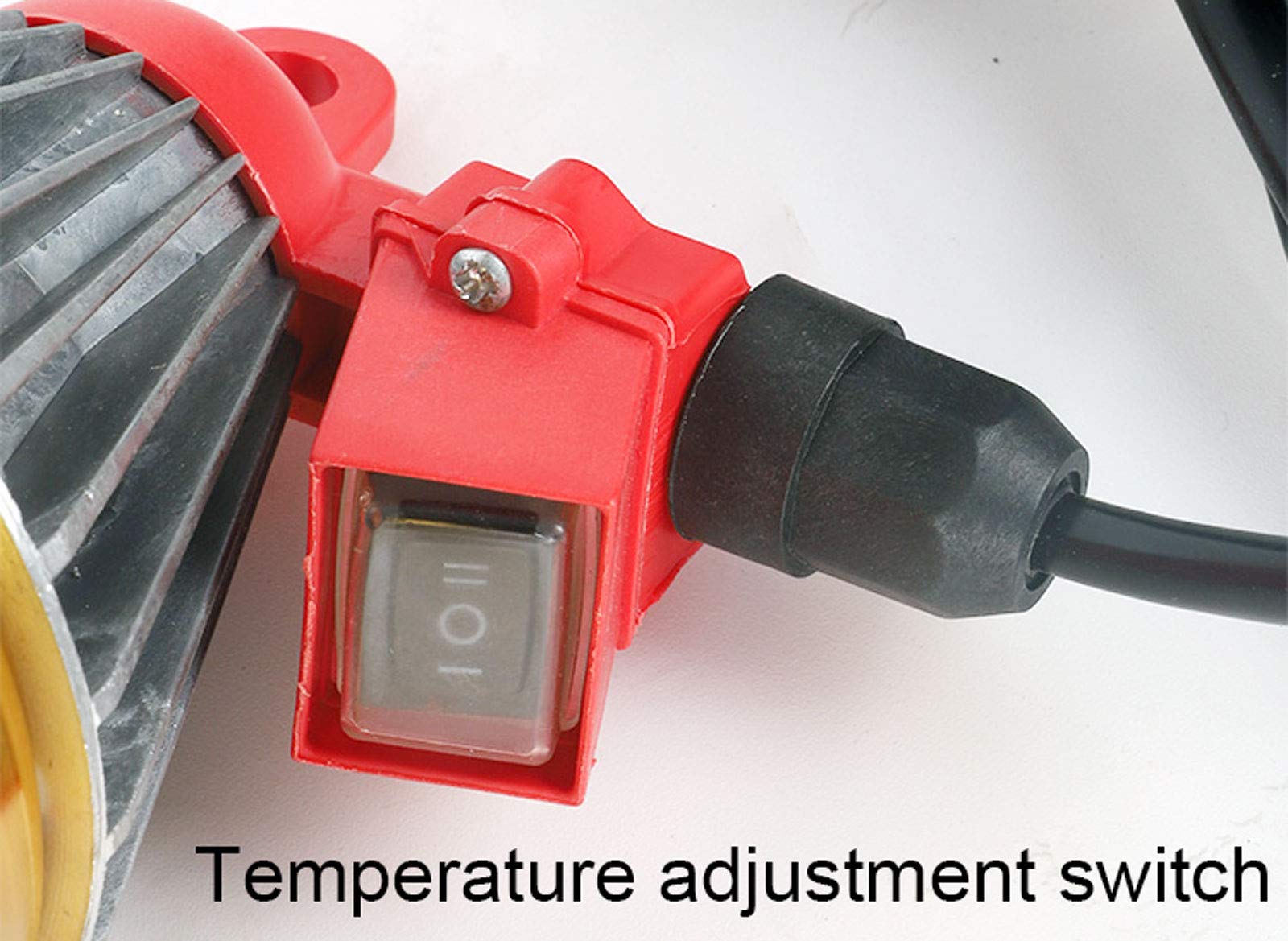 Lámpara Infrarrojos Calentadora Animales, Lámpara de Calor para Cachorro Pollito, Temperatura Regulable, Lámpara de Incubadora de Calor, Pantalla de Aluminio + 250w Bombillas