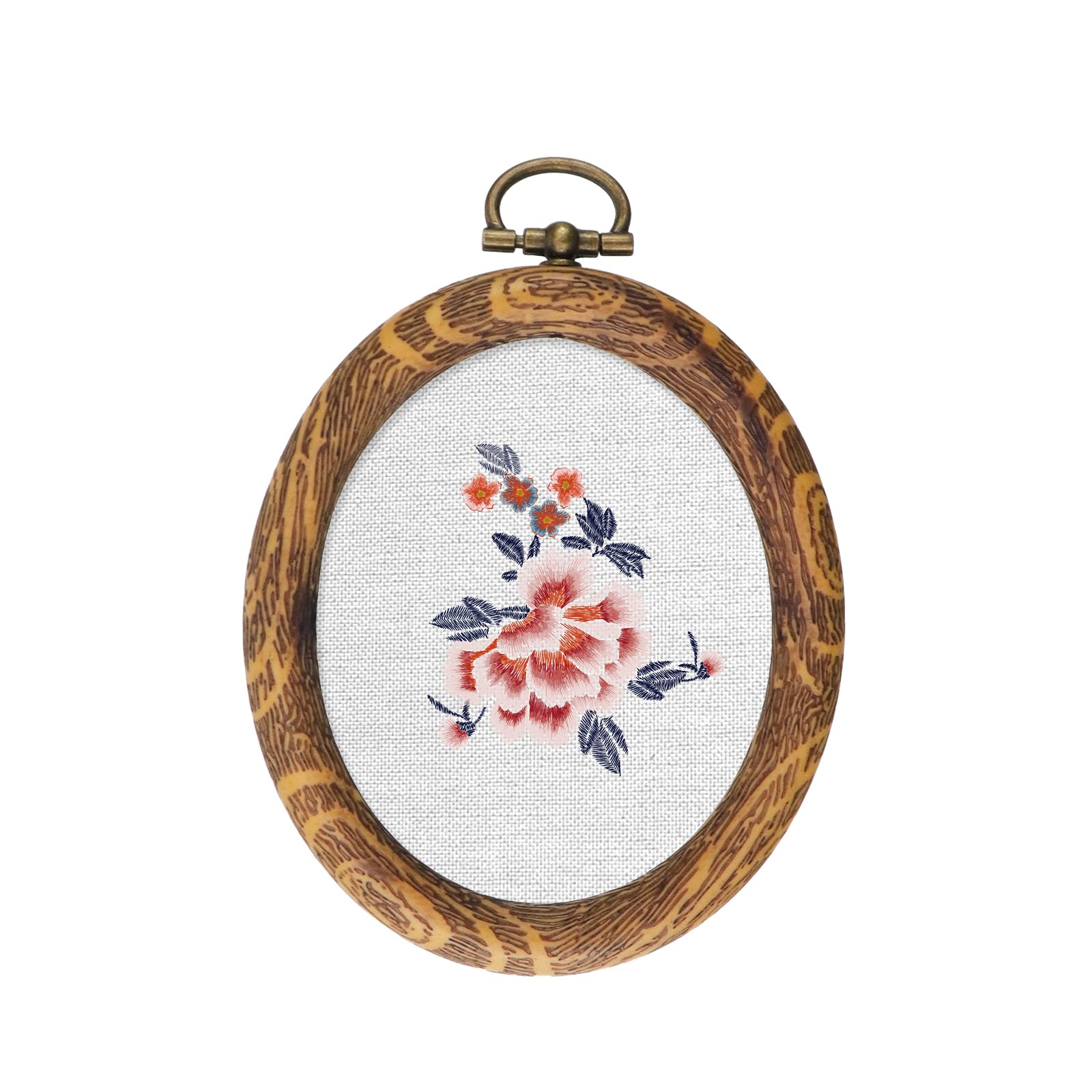 Mcredy Lot De 4 Cerceaux De Broderie Ovales En Bois Synthétique 12 X 15,2 Cm